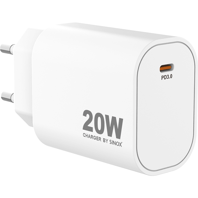 Sinox Pro oplader 20W - hvid