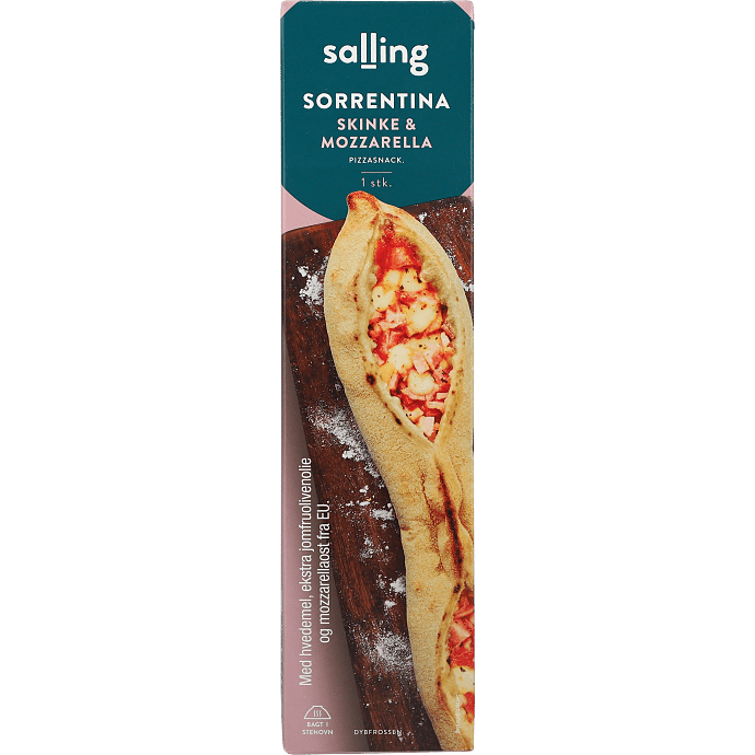 Pizza snack m. skinke og mozzarella
