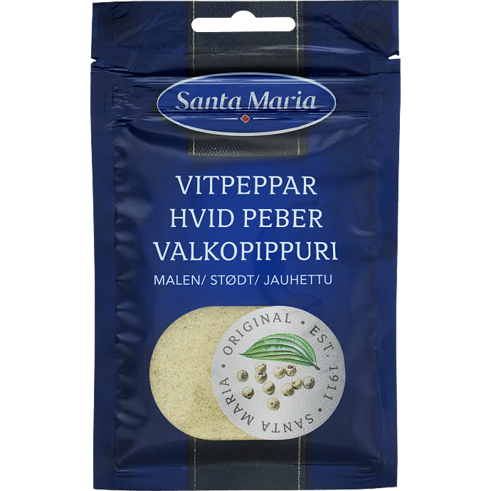 Stødt hvid peber