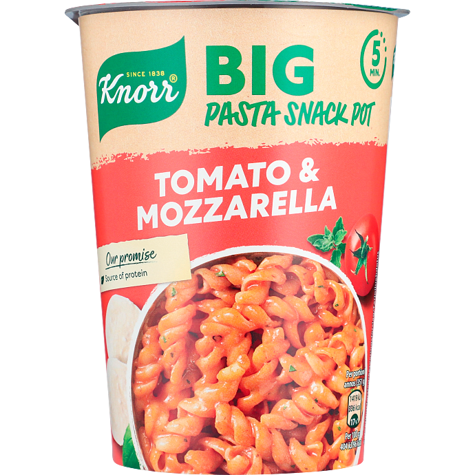Pasta m. tomat og mozzarella