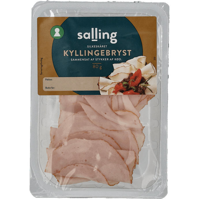 Silkeskåret kyllingepålæg