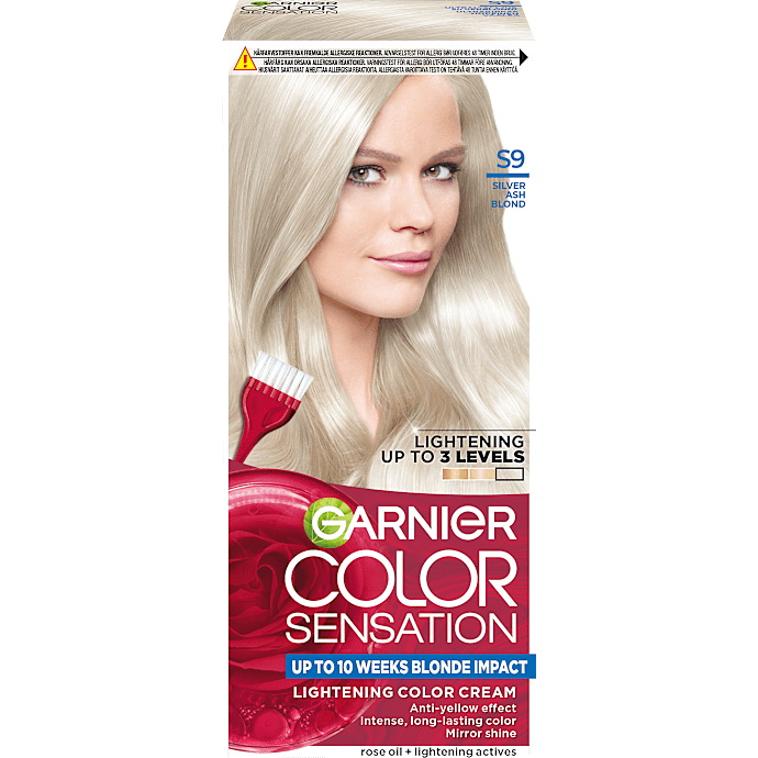 Permanent hårfarve S9 Silver Ash Blond m. roseolie