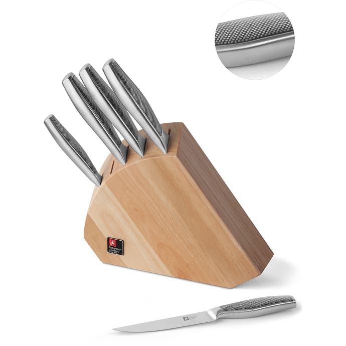 Sense knivblok med 5 knive - træ