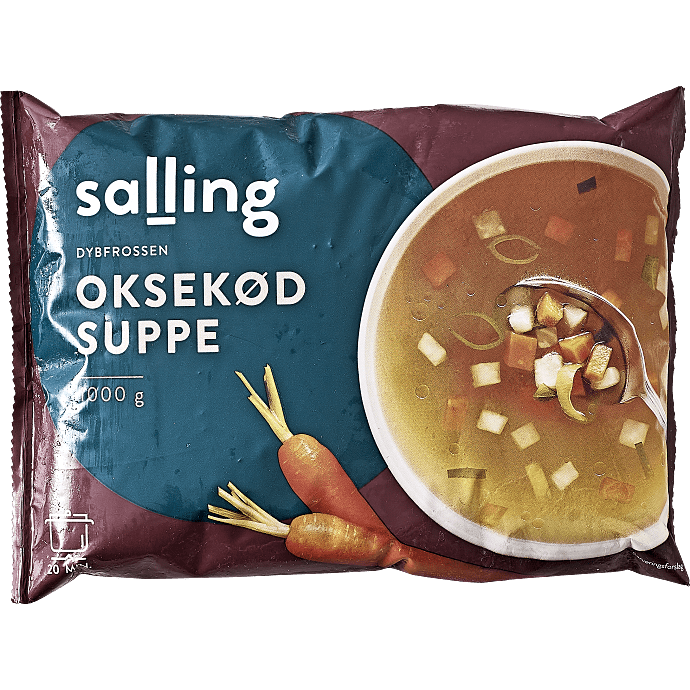 Klar oksekødssuppe m. gulerødder, selleri og porrer