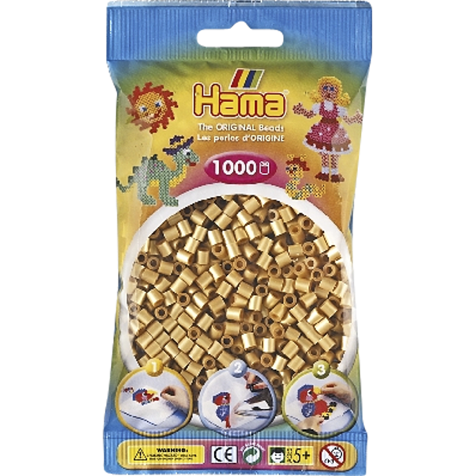 Hama midi perler 1000 stk. - guld