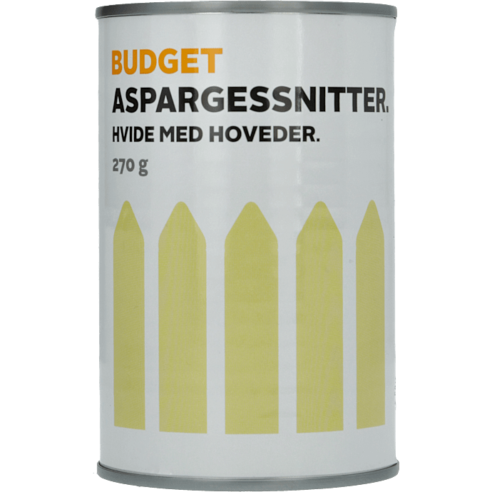 Hvide aspargessnitter m. hoved