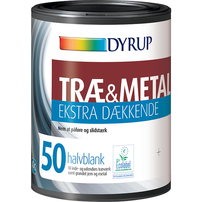 Dyrup træ & metal maling Ekstra dækkende 0,75 liter - RAL 9010