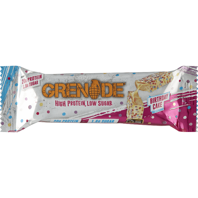 Proteinbar m. hvid chokolade og drys