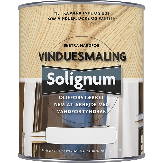 Solignum vinduesmaling 0,75 liter - hvid