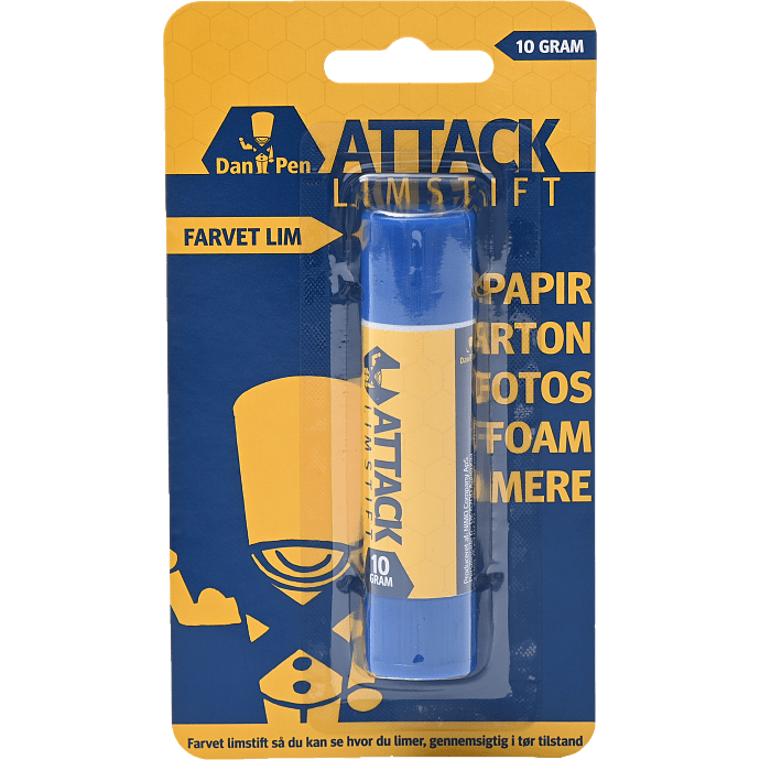 Danpen attack limstift - blå