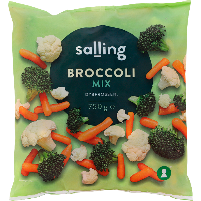 Grøntsagsblanding m. broccoli, blomkål og gulerødder