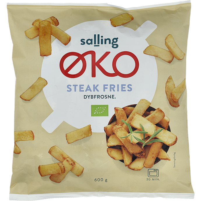 Steak fries m. skræl øko