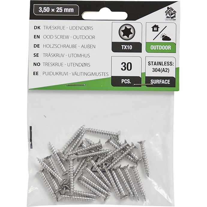 HomeFixer udendørs skruer 3.5x25 mm 30 pak