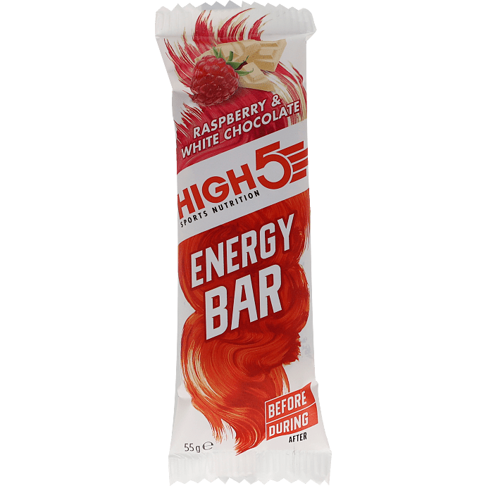 Energibar m. hindbærsmag og hvid chokolade