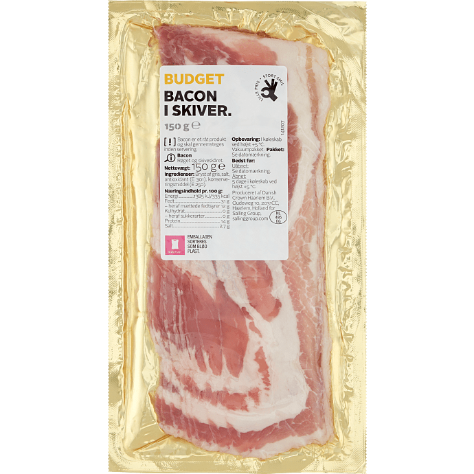 Bacon i skiver