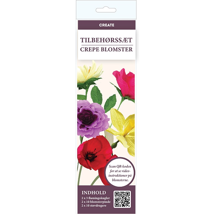 Crepe blomster DIY tilbehørssæt