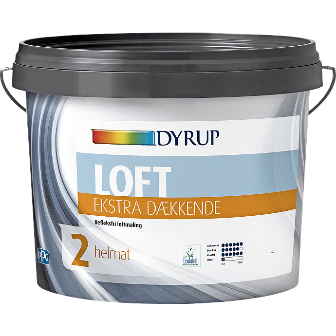 Dyrup loftmaling Ekstra dækkende 9 liter - hvid