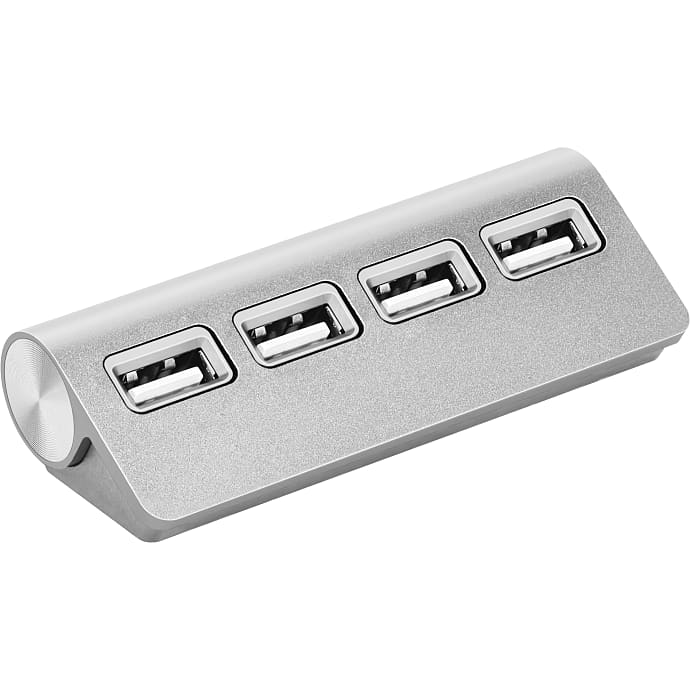 USB-C hub til USB-A 2.0 - sølv