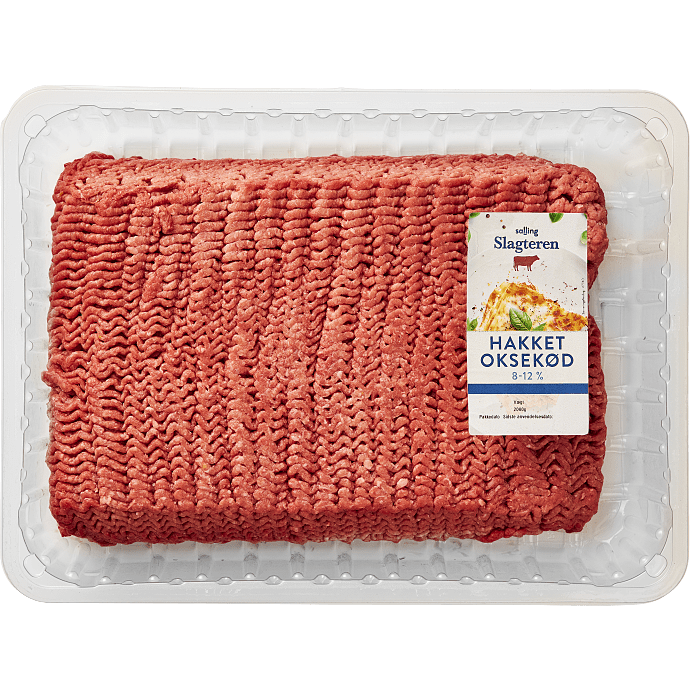 Hakket oksekød 8-12% fedt