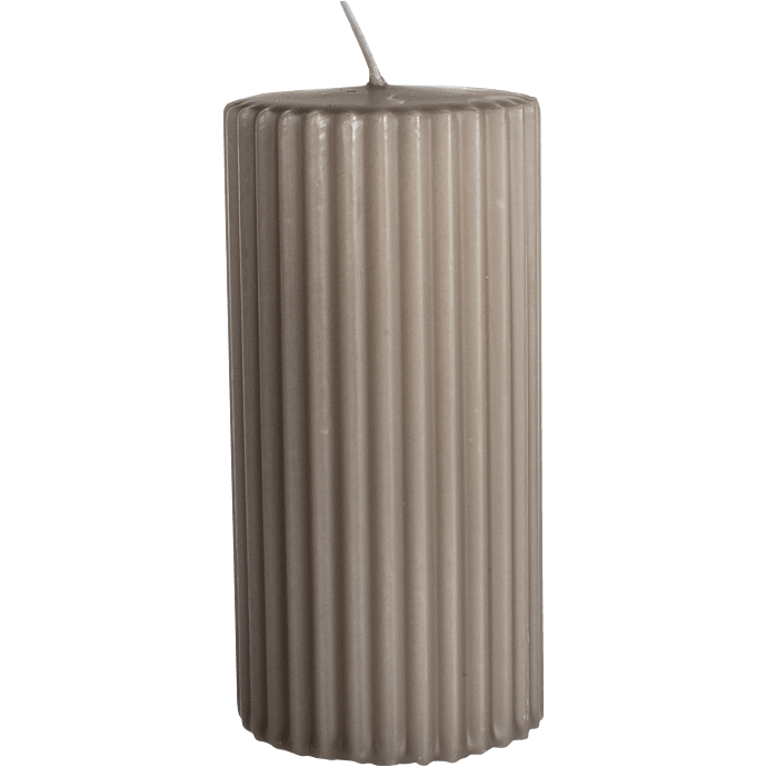 Windsor rillet bloklys 5,8x12 cm - sandfarvet
