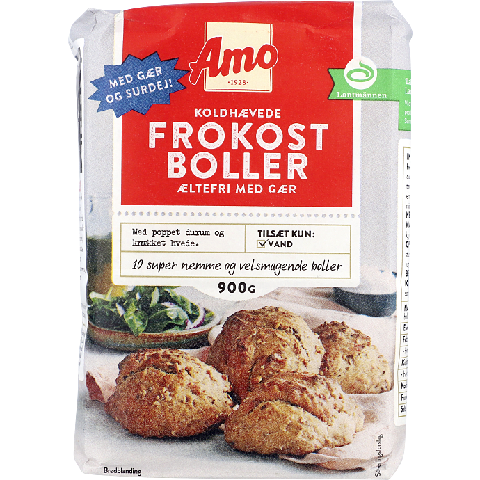 Æltefri koldhævede frokostboller