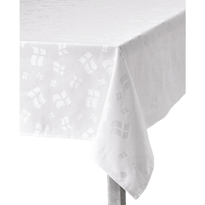 Salling damaskdug - hvid flag