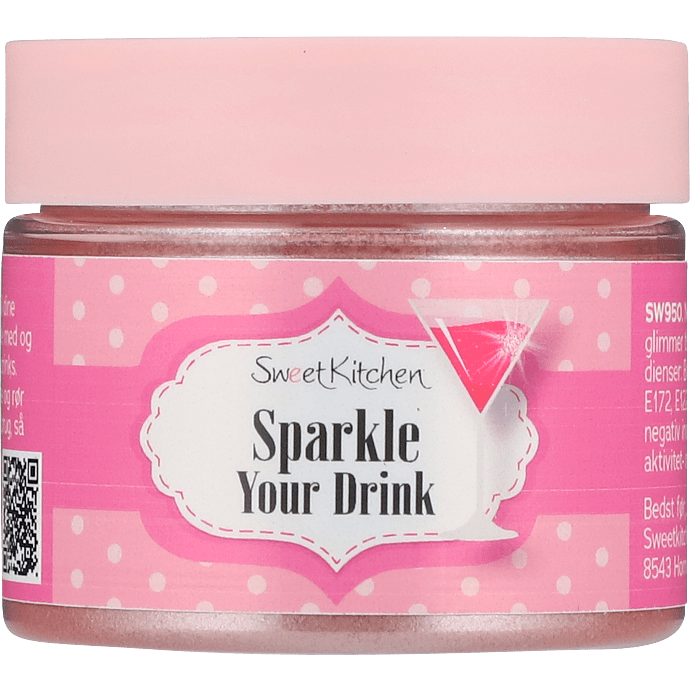 Krymmelstøv til drinks - pink