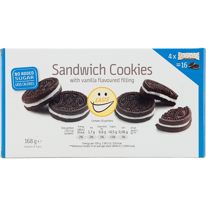 Sandwich cookies m. vaniljecreme
