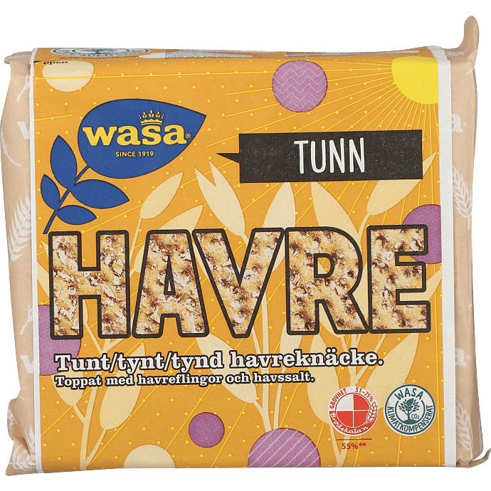 Knækbrød m. havre og havsalt