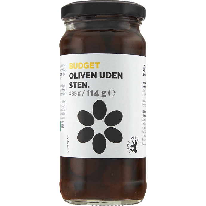 Sorte oliven u. sten