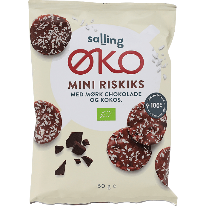 Mini riskiks m. chokolade og kokos øko