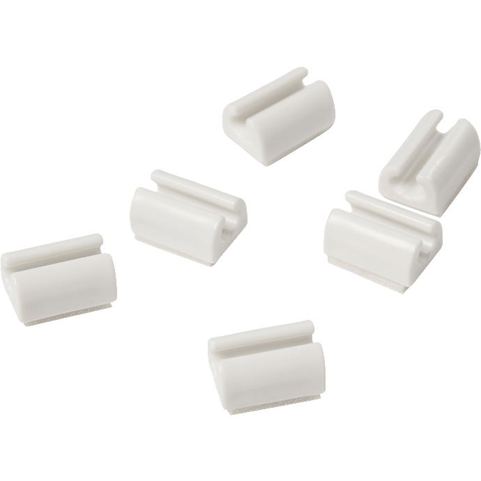 Elworks kabelclips med tape 20-pak - hvid