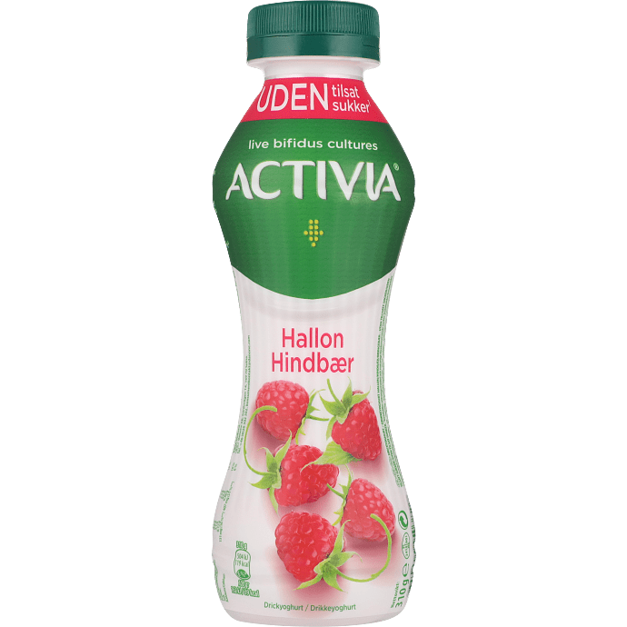 Drikkeyoghurt m. hindbærsmag 0.8 % fedt u. tilsat sukker