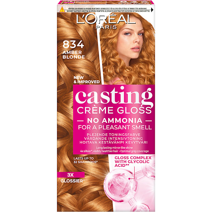 Gloss Complex toningsfarve 834 Amber Blonde m. glykolsyre u. ammoniak