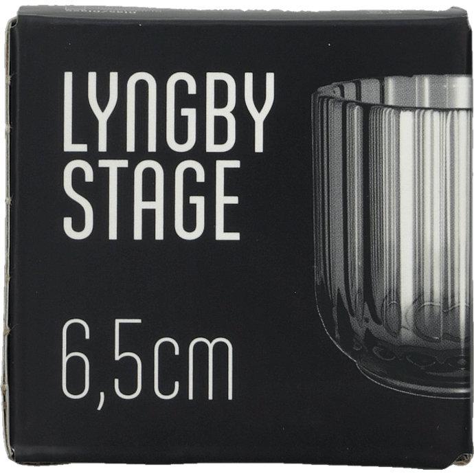 Lyngby fyrfadsstage i klar glas - 6,5 cm