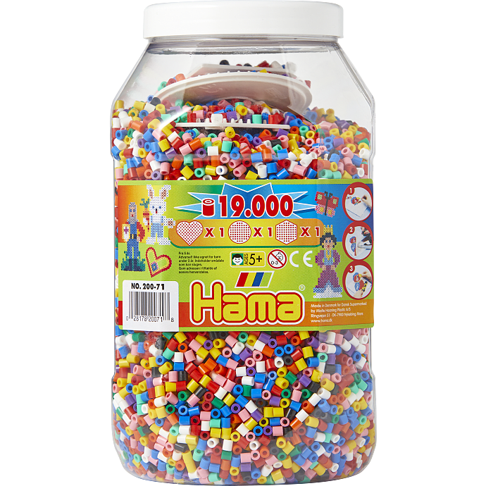 Hama midi perler 19.000 stk. - mix