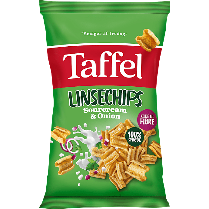Linsechips m. sour cream & onion