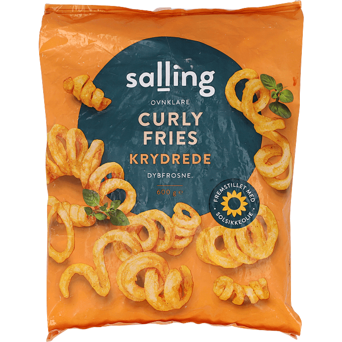 Curly fries krydret