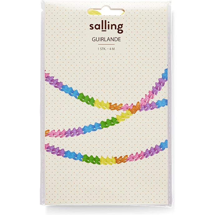 Salling guirlande L: 4 meter - multifarvet