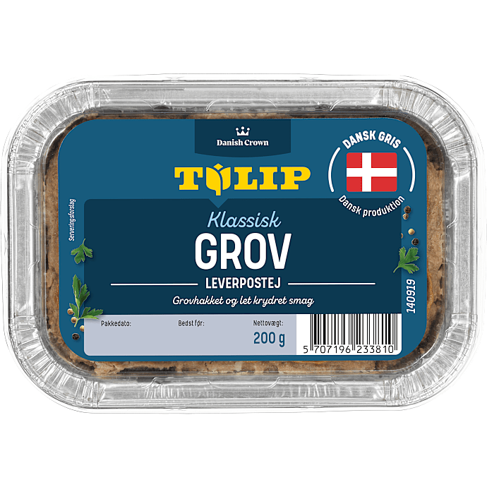 Grovhakket leverpostej