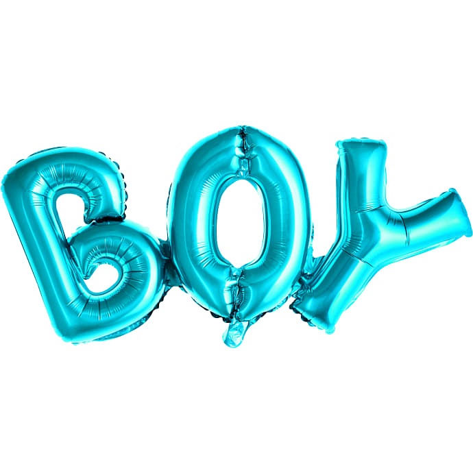 Folieballon "Boy" 67 x 29 cm - Blå