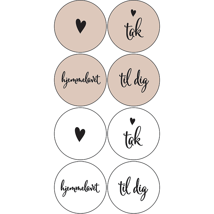 Salling Stickers 16-pak - hvid/lyserød