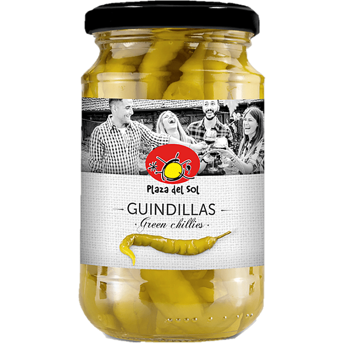 Syltede grønne chilier
