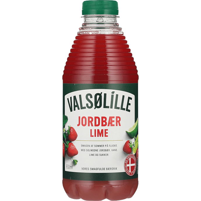 Juice m. jordbær og lime