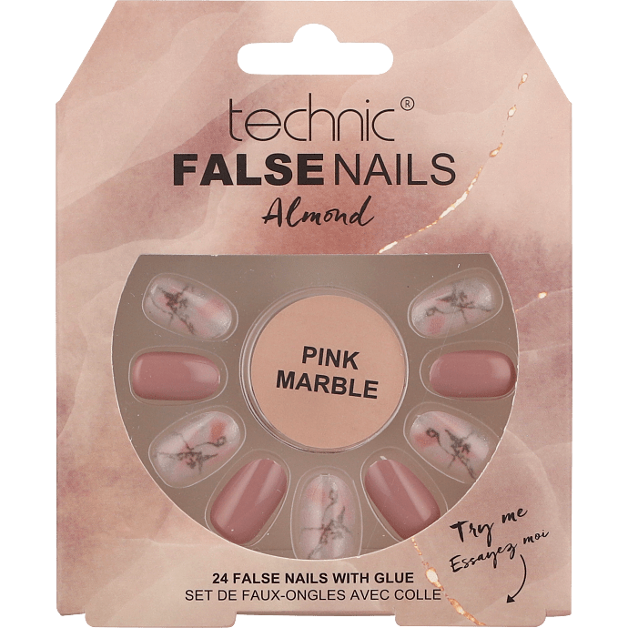 Kunstige negle Pink Marble