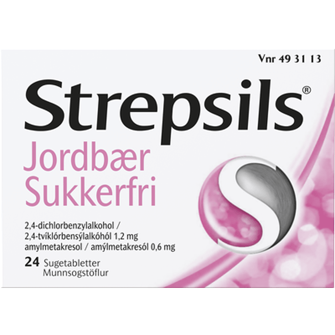 Sugetabletter m. jordbær sukkerfri