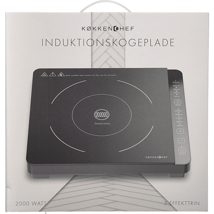 Køkkenchef induktionskogeplade - grå (Ø20cm)