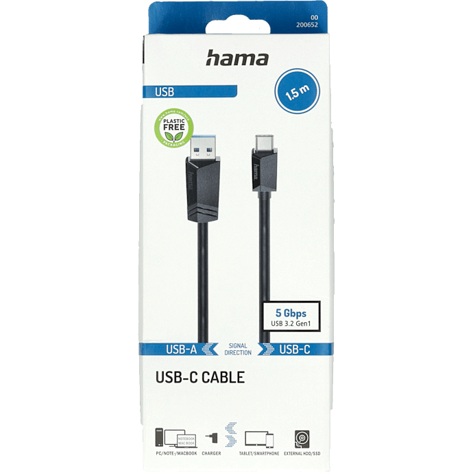 HAMA USB-C til USB 3.2 kabel 1,5 meter