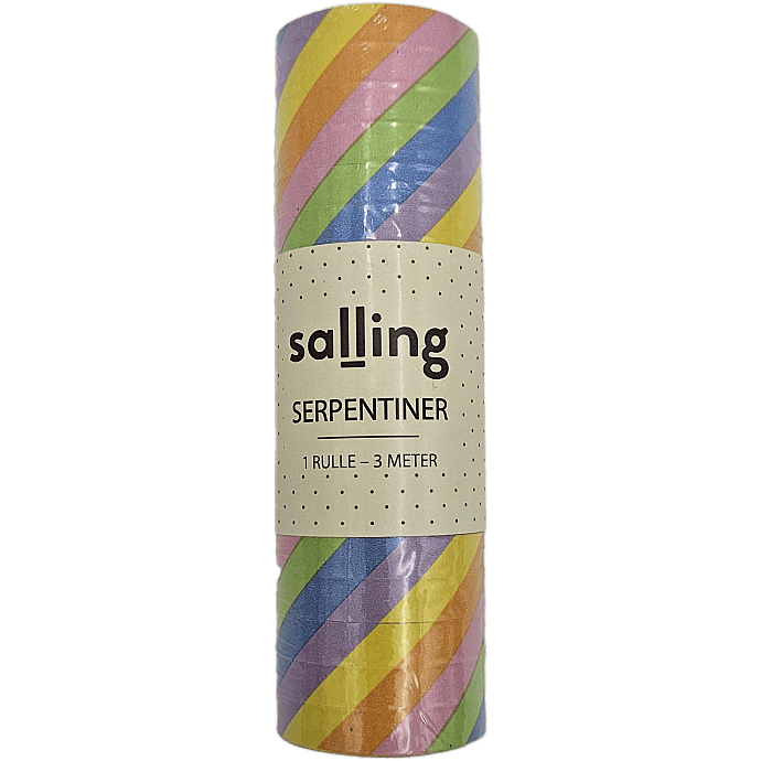 Salling serpentiner L: 3 meter - multifarvet