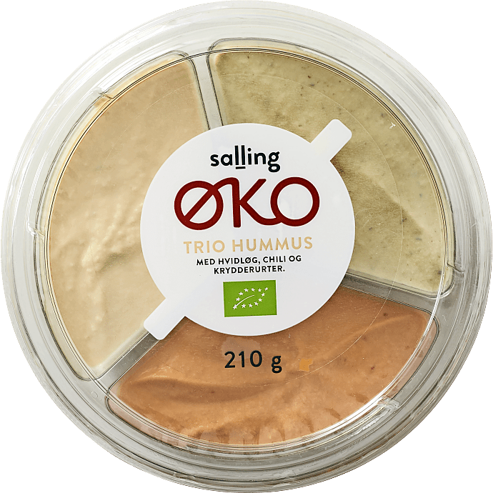 Hummus m. hvidløg, chili og krydderurter øko